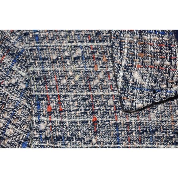 CHICO'S $148 Button-Up Tweed Peplum Jacket Navy Multi Chico's 0 / US Small - Picture 3 of 4